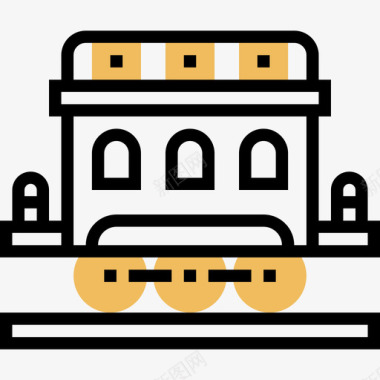 货车铁路17黄影图标图标