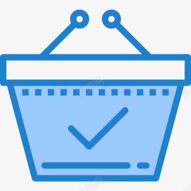 购物篮购物和电子商务8蓝色图标图标