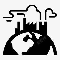 全球污染空气污染生态环境污染图标高清图片