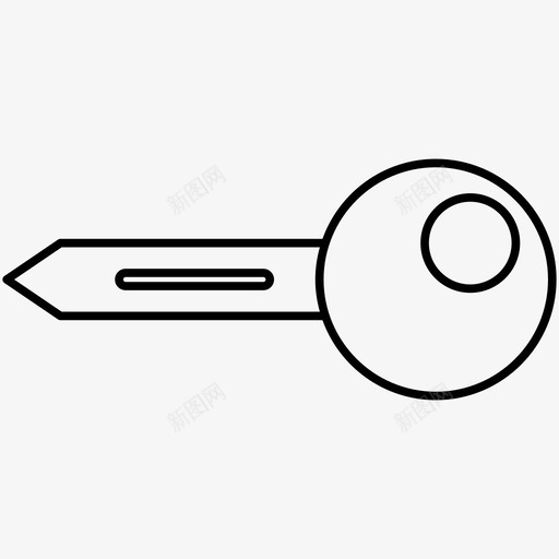 钥匙锁房地产图标svg_新图网 https://ixintu.com 安全轮廓图标 房地产 钥匙 锁