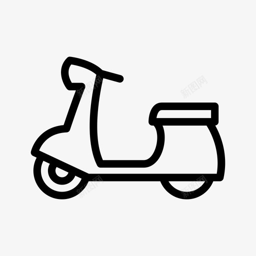 滑板车摩托车运输工具图标svg_新图网 https://ixintu.com 摩托车 滑板车 车辆 运输工具 运输方式