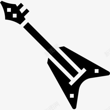 低音吉他摇滚乐9字形图标图标