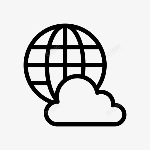 浏览器云internet联机图标svg_新图网 https://ixintu.com internet 图标 字形 服务器 浏览器 网络 联机 通信线路
