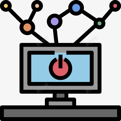 电源网络技术3线颜色图标svg_新图网 https://ixintu.com 电源 网络技术 颜色