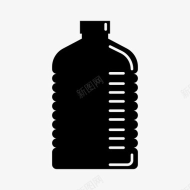 水瓶饮用水玻璃图标图标