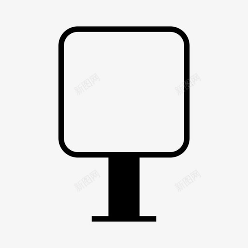 标牌广告牌灯杆图标svg_新图网 https://ixintu.com 半成品标牌 广告牌 标牌 灯杆 路标
