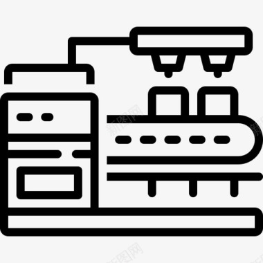 工厂生产设备工业图标图标