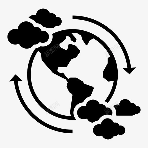 气候变化地理全球变暖图标svg_新图网 https://ixintu.com 世界 全球 变暖 地理 天气 气候变化 环境