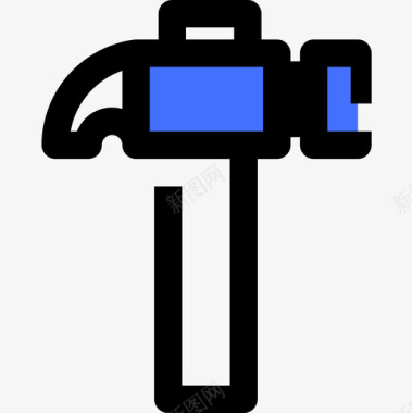 锤子创意8蓝色图标图标