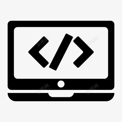 笔记本电脑编码代码开发图标svg_新图网 https://ixintu.com html web 代码 开发 电脑 笔记本 编码 编程