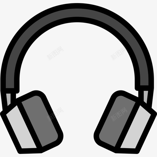 耳机电子设备8线性颜色图标svg_新图网 https://ixintu.com 电子设备8 线性颜色 耳机
