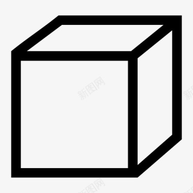 立方体盒子数学图标图标