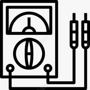 电压表施工工具17线性图标图标