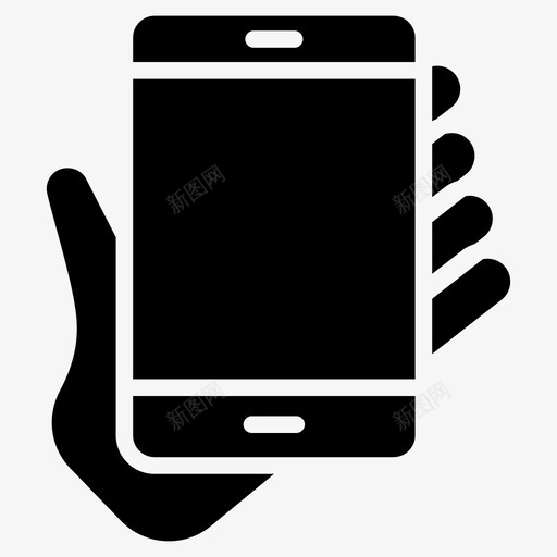 手机设备手图标svg_新图网 https://ixintu.com 基本设置线字形 手 手机 智能手机 设备