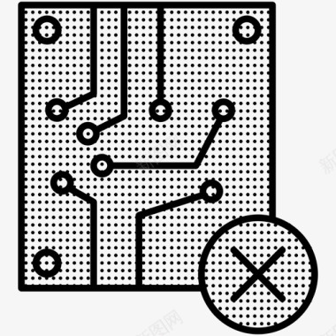 电子电路嵌入式电路图标图标