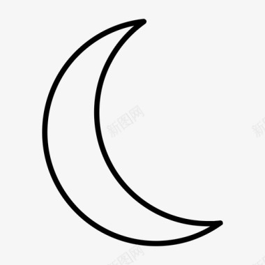 月亮新月轨道图标图标