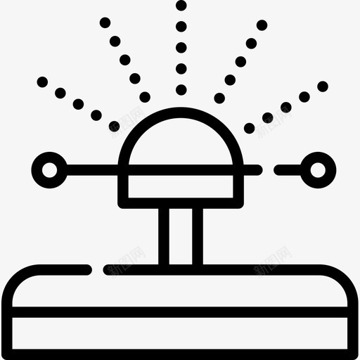 洒水器智能家居9线性图标svg_新图网 https://ixintu.com 智能家居9 洒水器 线性
