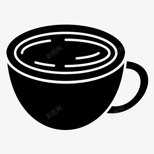 茶咖啡杯子图标svg_新图网 https://ixintu.com 咖啡 固体 字形 杯子 热的 食物