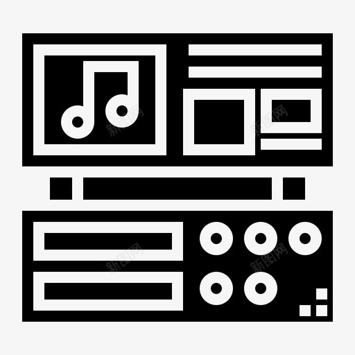 放大器音乐83固态图标svg_新图网 https://ixintu.com 固态 放大器 音乐