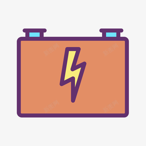 电池汽车服务35线性颜色图标svg_新图网 https://ixintu.com 汽车服务35 电池 线性颜色