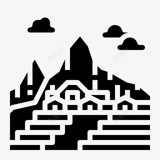 马丘比丘建筑城市图标svg_新图网 https://ixintu.com 地标 城市 建筑 秘鲁 马丘比