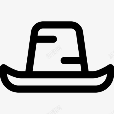 牛仔帽子头图标图标