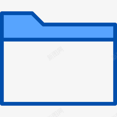 文件夹网站和电子邮件4蓝色图标图标