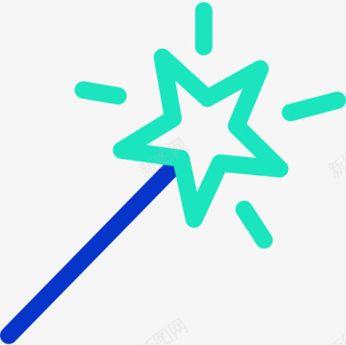 魔杖基本图标轮廓颜色图标