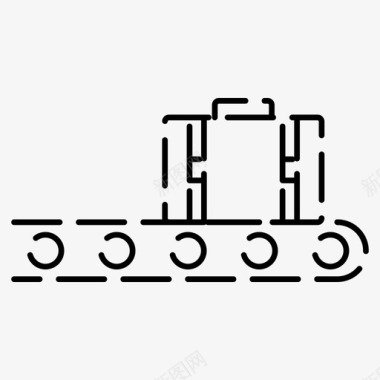 机场安检行李行李箱图标图标