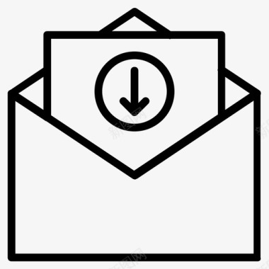 电子邮件箭头收件箱图标图标