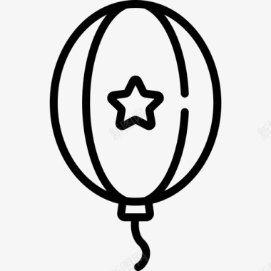 气球投票选举直线图标图标