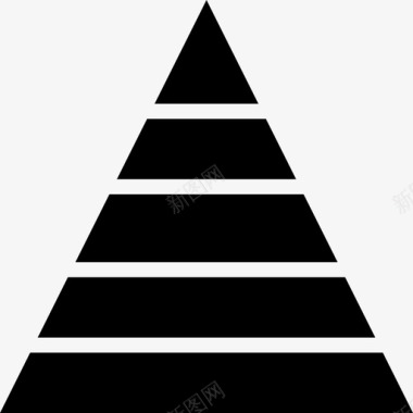金字塔图图表4填充图标图标