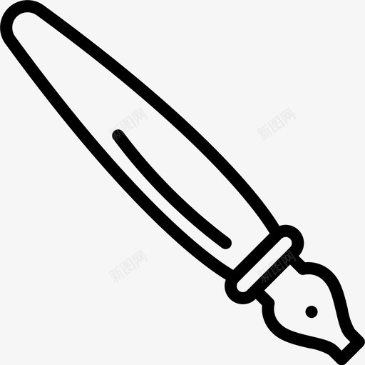 钢笔文具56直线型图标svg_新图网 https://ixintu.com 文具 直线 线型 钢笔