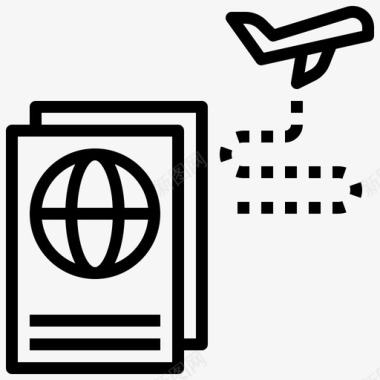护照机场78直系图标图标