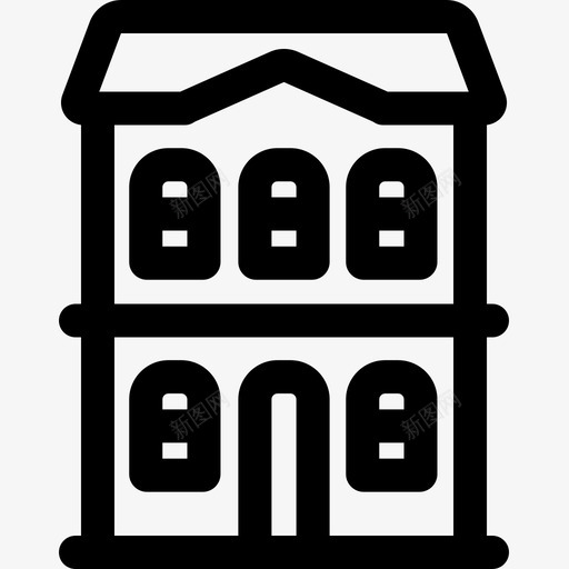 公寓房屋类型14线性图标svg_新图网 https://ixintu.com 公寓 房屋类型14 线性