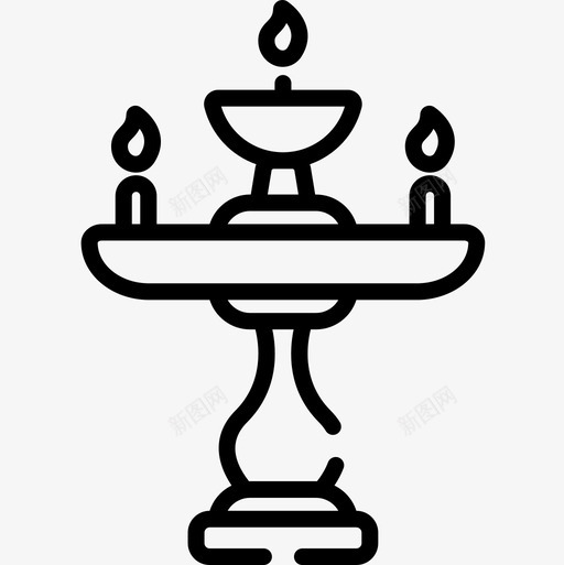蜡烛排灯节3直线型图标svg_新图网 https://ixintu.com 灯节 直线 线型 蜡烛