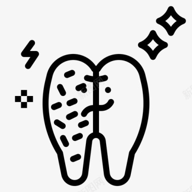 蛀牙坏牙龋齿图标图标