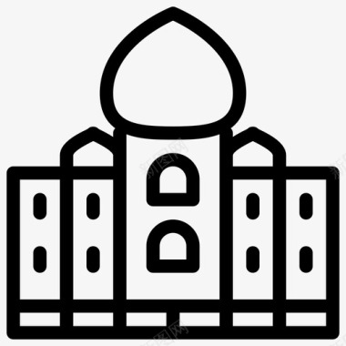 泰姬陵在印度阿拉伯著名的地方图标图标