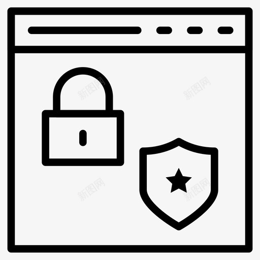安全浏览器锁专用图标svg_新图网 https://ixintu.com 64像素 专用 互联网 安全 安全线 标志 标志符 浏览器 符号 网页