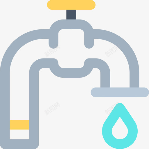 水龙头能量24线性颜色图标svg_新图网 https://ixintu.com 水龙头 线性 能量 颜色