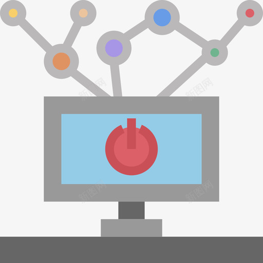 电源网络技术2扁平图标svg_新图网 https://ixintu.com 扁平 电源 网络技术