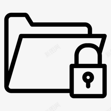 文件夹锁文件夹安全挂锁图标图标