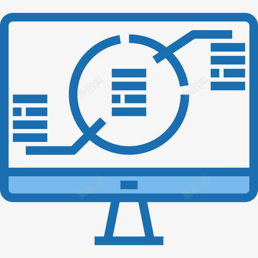 图表分析9蓝色图标svg_新图网 https://ixintu.com 分析 图表 蓝色