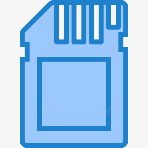 Sd卡设备17蓝色图标svg_新图网 https://ixintu.com Sd 蓝色 设备
