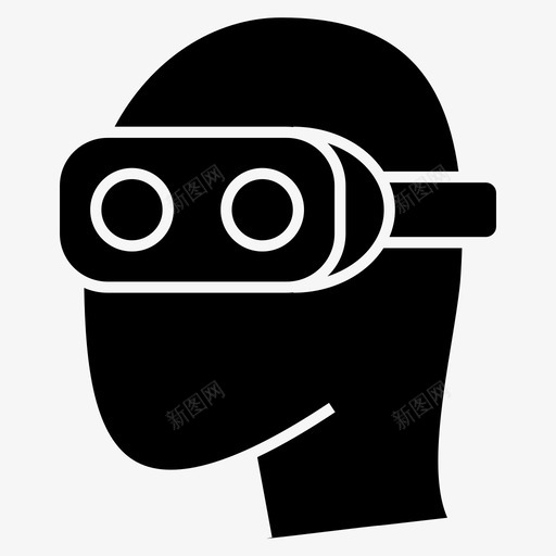 vr耳机混合现实技术图标svg_新图网 https://ixintu.com vr护目镜 vr耳机 技术 混合现实 虚拟现实 虚拟现实黑暗