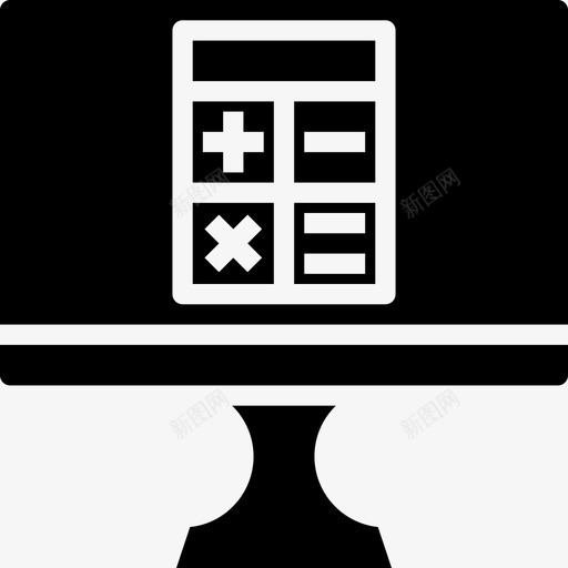 计算器计算机显示实体填充图标svg_新图网 https://ixintu.com 填充 实体 显示 计算器 计算机