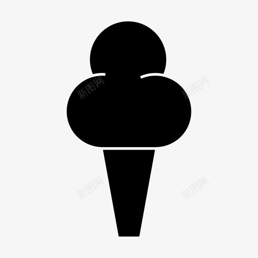 冰淇淋筒美味甜蜜图标svg_新图网 https://ixintu.com 冰淇淋 度假 甜蜜 美味