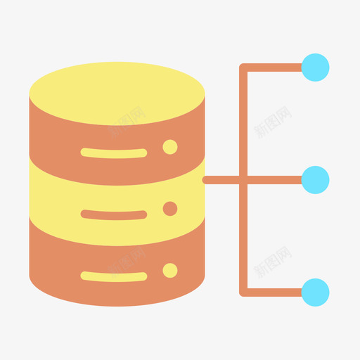 数据库网站服务器和托管3平面图标svg_新图网 https://ixintu.com 平面 托管 数据库 服务器 网站