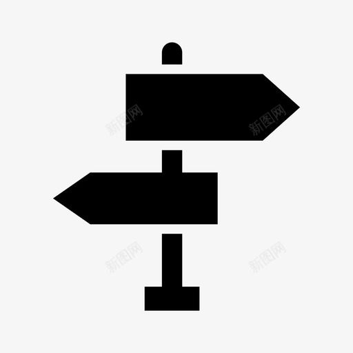方向导航道路图标svg_新图网 https://ixintu.com 启动 导航 方向 旅行 标志 标杆 道路