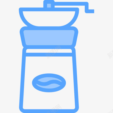 咖啡研磨机咖啡56蓝色图标图标